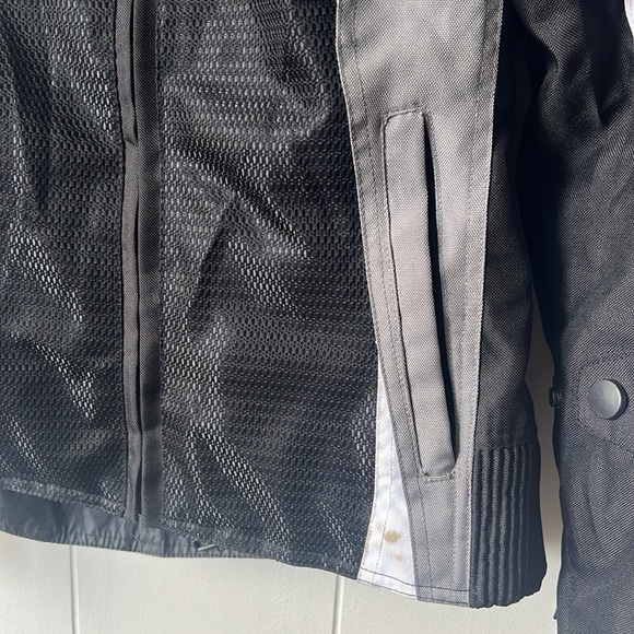 BILT BLM 2 WOMEN'S BLACK POLYESTER BIKER JACKET BANDED COLLAR ZIP-UP SIZE XS - Picture 5 of 10